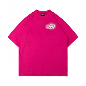 Трендовая малиновая футболка SkatePark с круглым вырезом горловины
