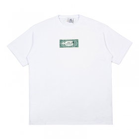 Базовая белая футболка VETEMENTS WEAR с принтом денежной купюры
