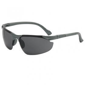 Серые солнцезащитные спортивные очки с затемнёнными линзами