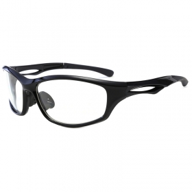 Чёрные спортивные очки с прозрачным защитным стеклом