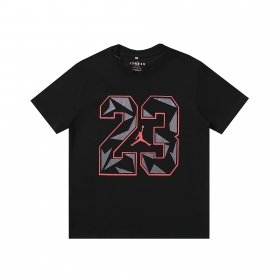 Универсальная черная хлопковая футболка Jordan с крупными цифрами