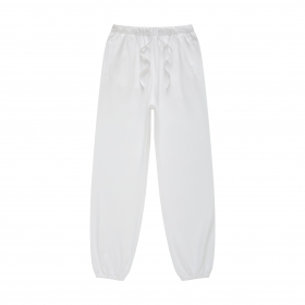 Трендовые хлопковые белые штаны BE THRIVED на эластичной резинке