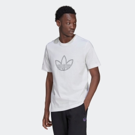 Универсальная Adidas белая футболка выполнена из качественного хлопка