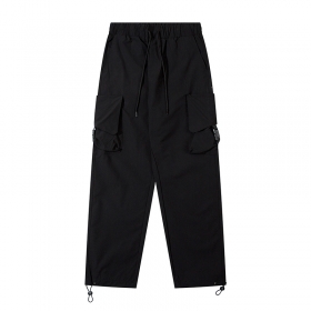 Свободного кроя черные штаны карго I&Brown из износостойкой ткани