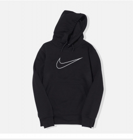 Чёрный худи Nike Swoosh c контурным лого на груди