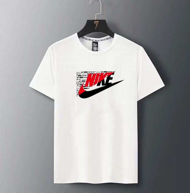 Белая базовая футболка с принтом Nike изготовлена из хлопка