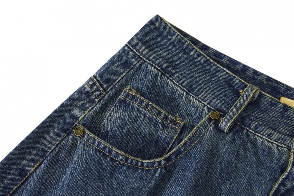 Тёмно-синяя джинсовая юбка от Made Extreme макси прямая с разрезом