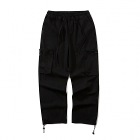 Базовые черные штаны карго от бренда I&Brown свободного кроя