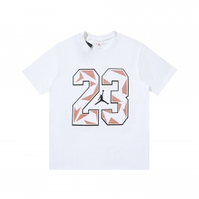 Повседневная хлопковая белая футболка Jordan с принтом номера игрока