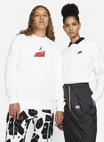 Эксклюзивный белого цвета свитшот Nike Jordan модель унисекс