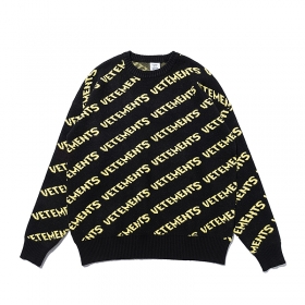 Универсальный брендовый свитер VETEMENTS WEAR из хлопковых нитей