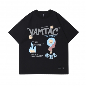 VAMTAC чёрная футболка с логотипом и принтом на груди