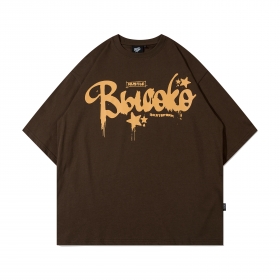Оверсайз кроя удлинённая SkatePark коричневая футболка