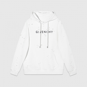 Givenchy худи белого цвета с карманом кенгуру и лого