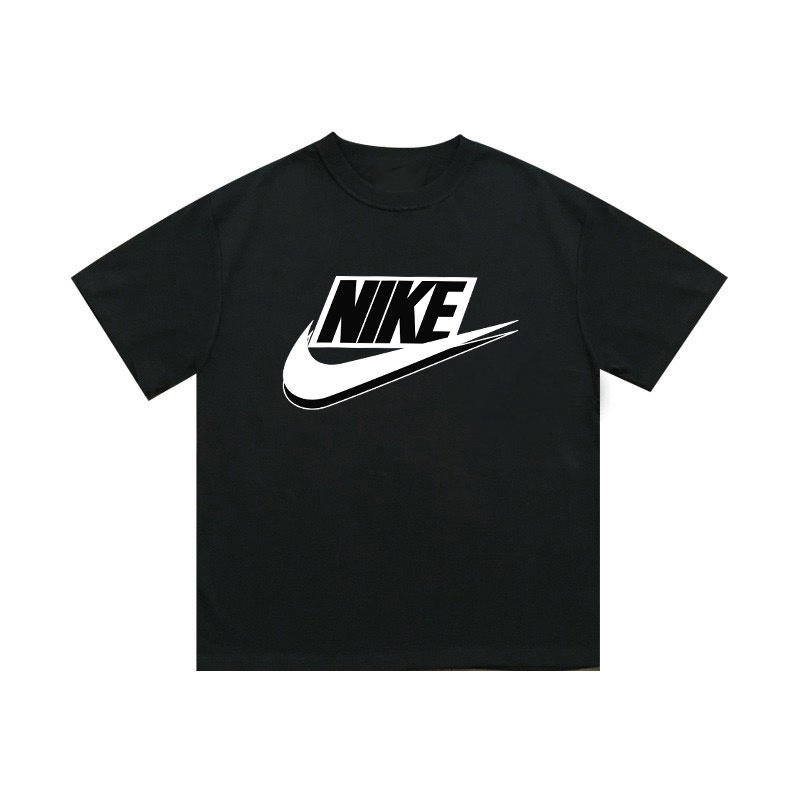 Классическая чёрная футболка Nike с логотипом на груди
