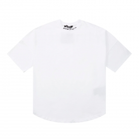 Хлопковая белая футболка Palm Angels с черной надписью бренда на спине