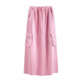 Оригинальная розовая удлиненная юбка BE THRIVED с необработанным краем