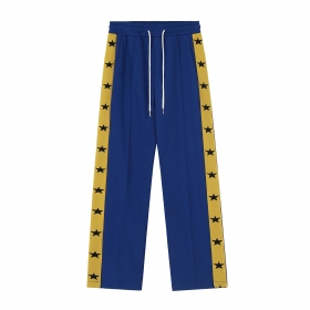 Синие штаны с простроченными спереди стрелками от бренда SEVERS