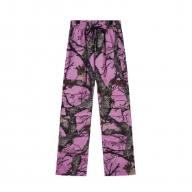 Фиолетовые с растительным принтом штаны Made Extreme с тремя карманами