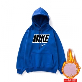 Синий утепленный худи Nike Swoosh с лого на груди