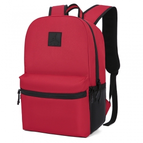Красный яркий рюкзак бренда Jordan с чёрными вставками