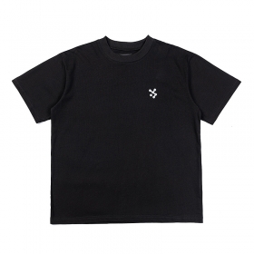 Хлопковая черная футболка Represent с логотипом на груди