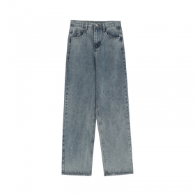 От бренда BYD JEANS простые джинсы в светло-синем цвете