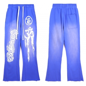 Синие штаны с рисунком и высветленными "пятнами" Hellstar