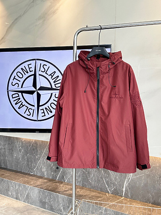 Красная эксклюзивная Stone Island комфортная куртка