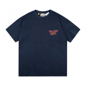 Оригинальная модель футболки Gallery Dept темно-синего цвета