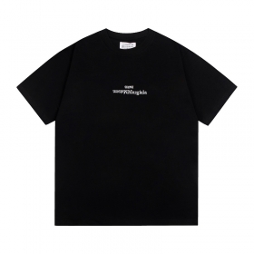Спортивная базовая футболка с вышитым лого Maison Margiela чёрная