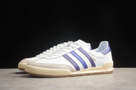 Белые с серо-синими деталями кроссовки Adidas Originals Jeans GW5753