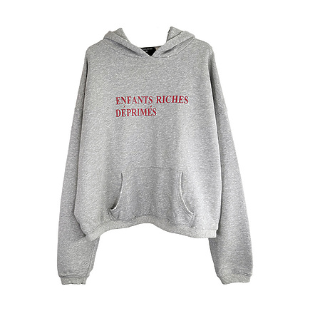 Худи Enfants Riches Deprimes светло-серого цвета с карманом кенгуру