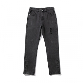 Полностью черные запоминающиеся джинсы BYD JEANS с заклепками