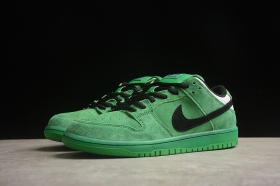 Качественные кроссовки Nike Dunk Low замшевые зеленые