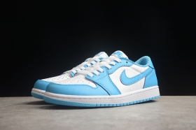 Бело-голубые фирменные Nike Air Jordan 1 Low SB кроссовки