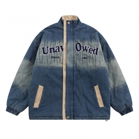 Джинсовая синяя теплая куртка THE UNAVOWED оригинальной модели