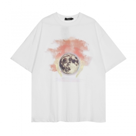 Layfu футболка однотонная с рисунком в виде "Планета" белая 