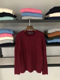 Повседневный красный свитер Polo Ralph Lauren вязанная модель