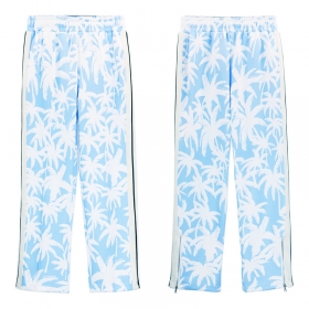 Качественные голубые штаны Palm Angels с принтом пальм
