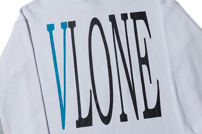 Белый худи VLONE с синим логотипом
