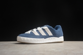 Adidas Adimatic тёмно-синие замшевые с ребристой подошвой кроссовки