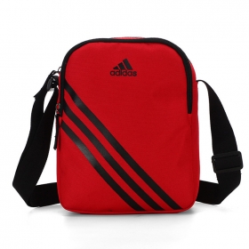 Красная Adidas сумка-барсетка с регулирующим ремнём 