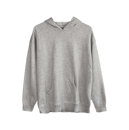 Худи Acne Studios в светло-сером цвете с эластичными манжетами