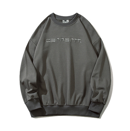 Тёмно-серый свободного фасона свитшот с вышитым лого Carhartt