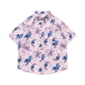Модная рубашка на пуговицах TIDE EKU выполнена в розовом цвете