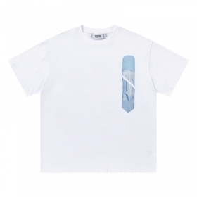 Белая с голубым лого Trapstar футболка со спущенными рукавами