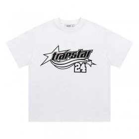 От бренда Trapstar белая с лого и коротким рукавом футболка оверсайз