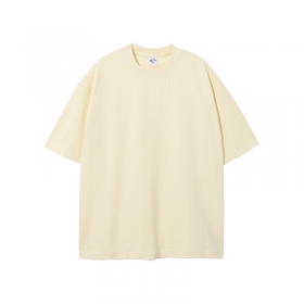 Бледно-жёлтая уплотнённая повседневная футболка ARTIEMASTER плотностью 305г