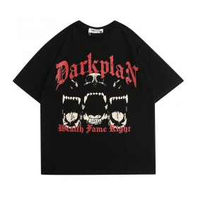 Чёрная с рисунком "Злые собаки" футболка свободная от бренда Dark Plan
